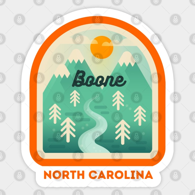 Boone North Carolina NC Tourist Souvenir Sticker by carolinafound